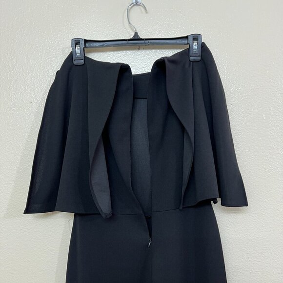 Connected Apparel Stretch Popover Split Flutter Sleeve Jumpsuit Sz 4 Black - Picture 6 of 11